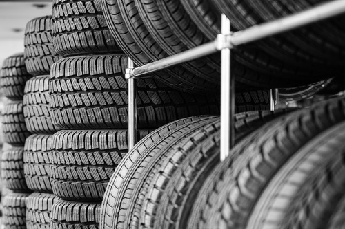stacked tires